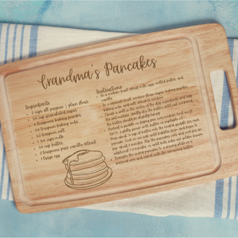 Recipe Bamboo Cutting Board 15 x 10 Main Image